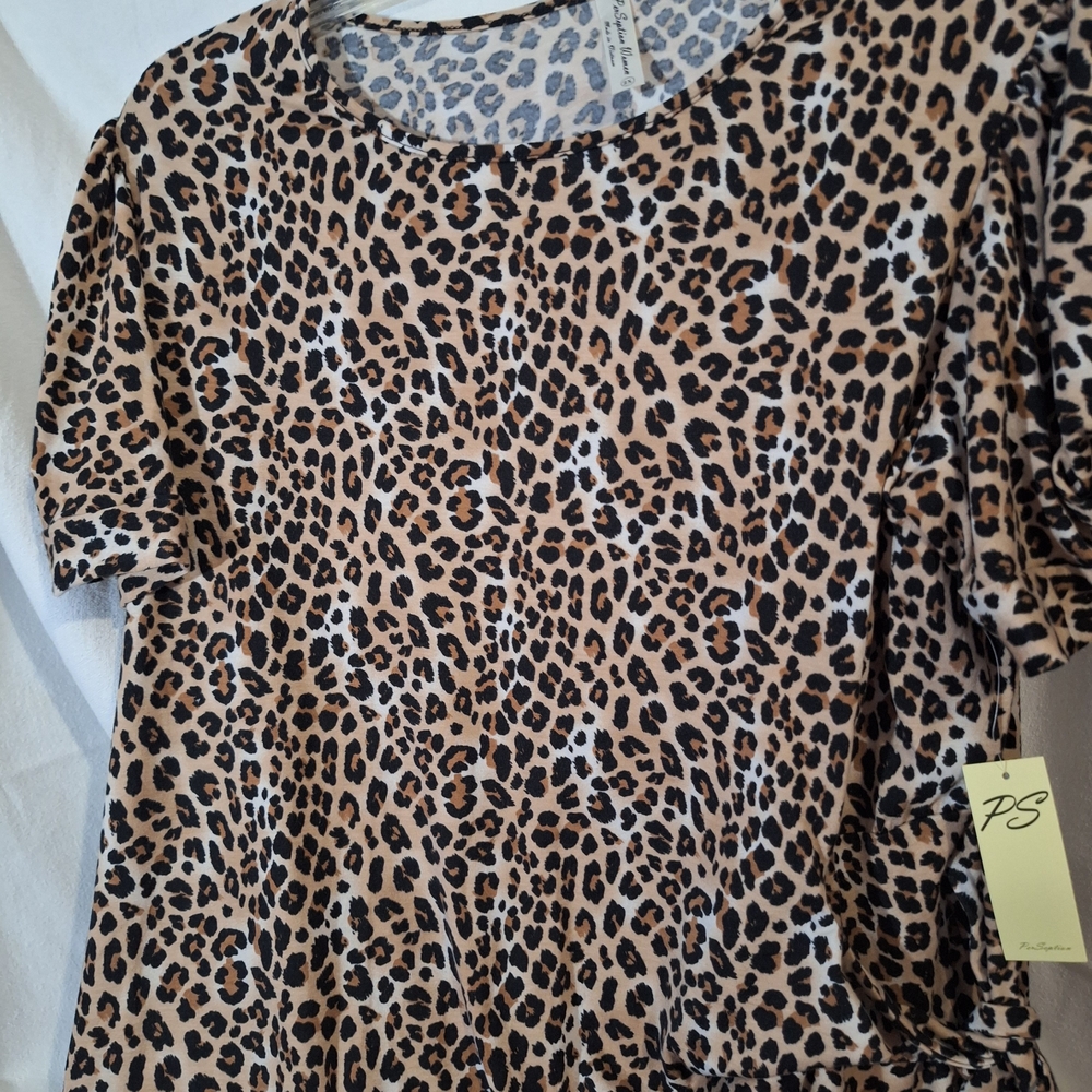 Perseption Leopard Print Blouse